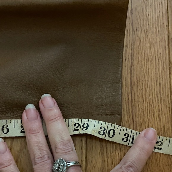 Siena Studio Tan Brown Leather Straight Leg Pants size 10 EUC - Picture 7 of 12